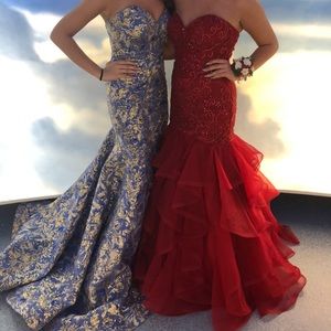 Camille La Vie embroidered prom dress